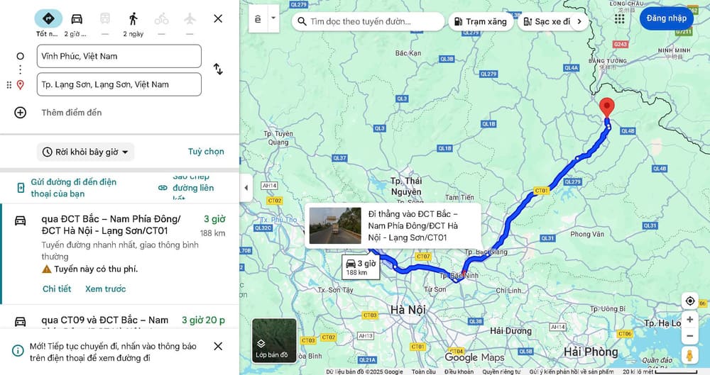 Vĩnh Phúc Cách Lạng Sơn Bao Nhiêu Km?