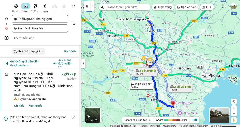 Thái Nguyên cách Lào Cai bao nhiêu km?