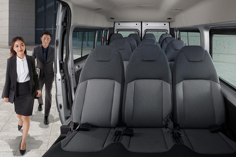 hình ảnh nội thất và ghế xe 16 chỗ ford transit 2023 đời mới